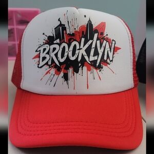 Brooklyn Red and White Cap